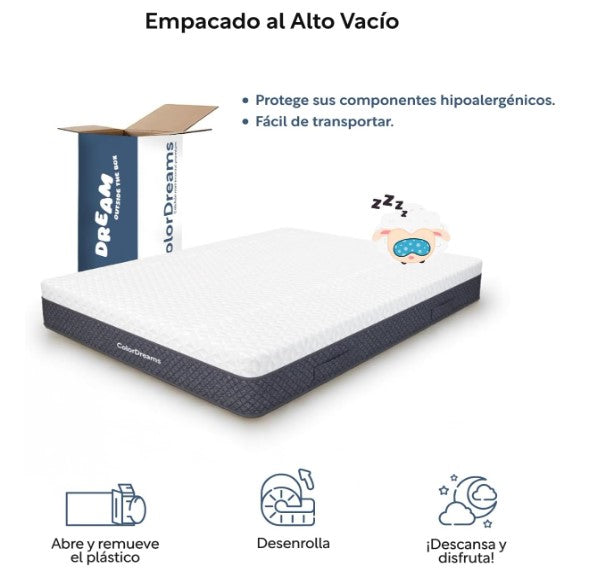 Colchón Queen Size Colordreams Memory Foam