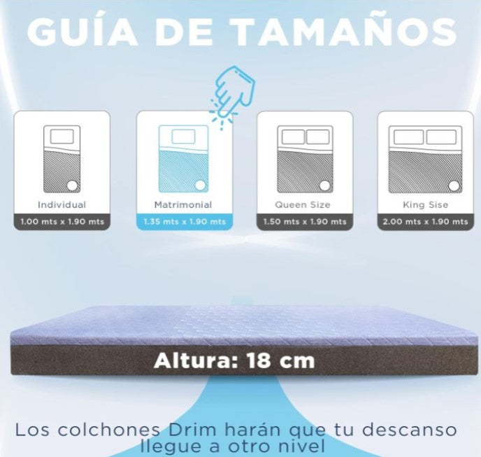 KIT Colchón Matrimonial Memory Foam en Caja Ergonómico con Tecnologia de Descanso + Entrenadora Eliptica By PowerLegs
