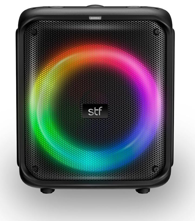 Power Block: Bocina portátil 8" inalámbrica con luz RGB