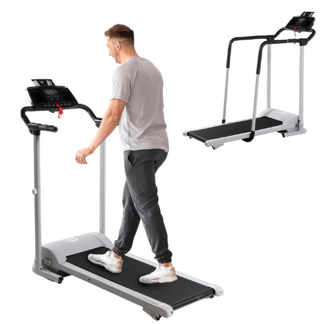 Caminadora Eléctrica Con Barandas De Seguridad Plegable 2 Hp