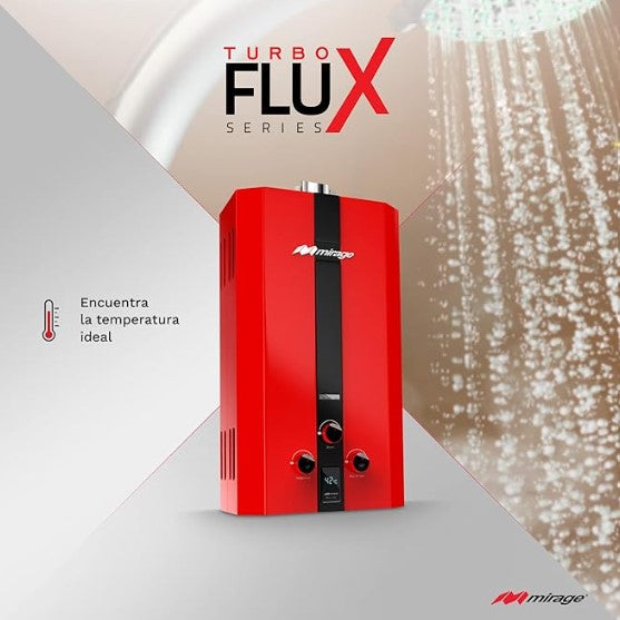 Calentador de Agua Flux6 Rojo Gas Natural Mirage MK