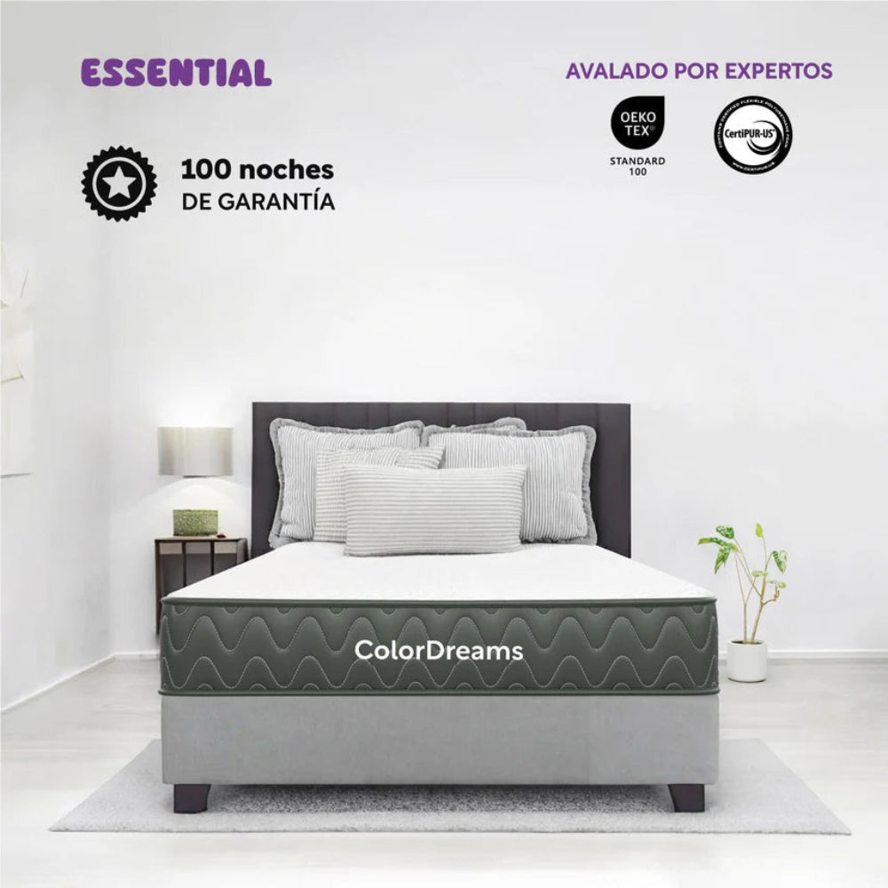 Colchón Individual en Caja Essential Memory Foam ColorDreams