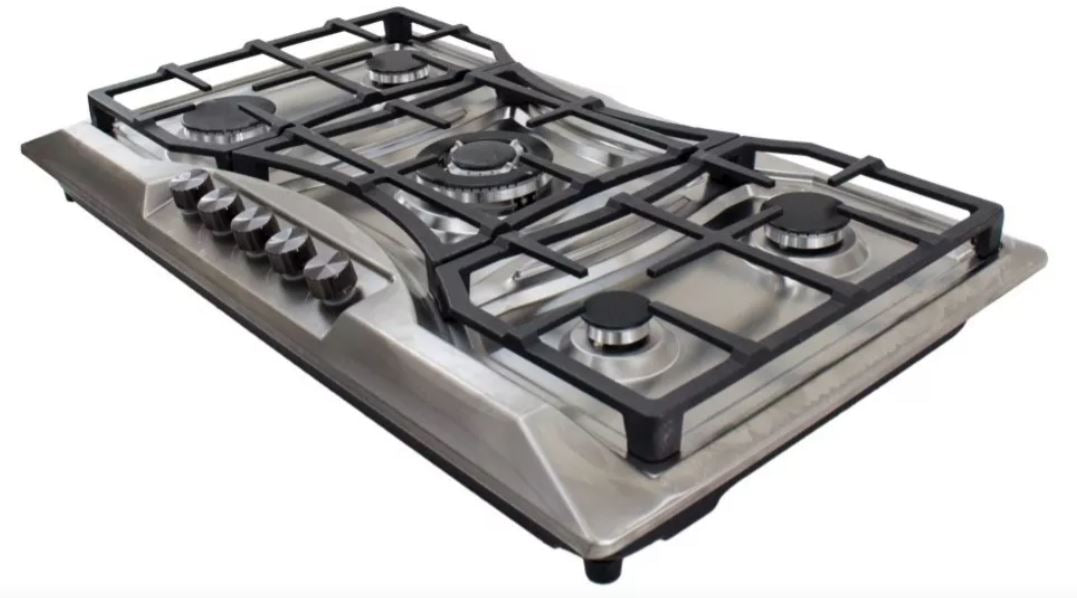 Parrilla Empotrable Premium de Gas con 5 Quemadores RYNOX de Acero Inoxidable MK