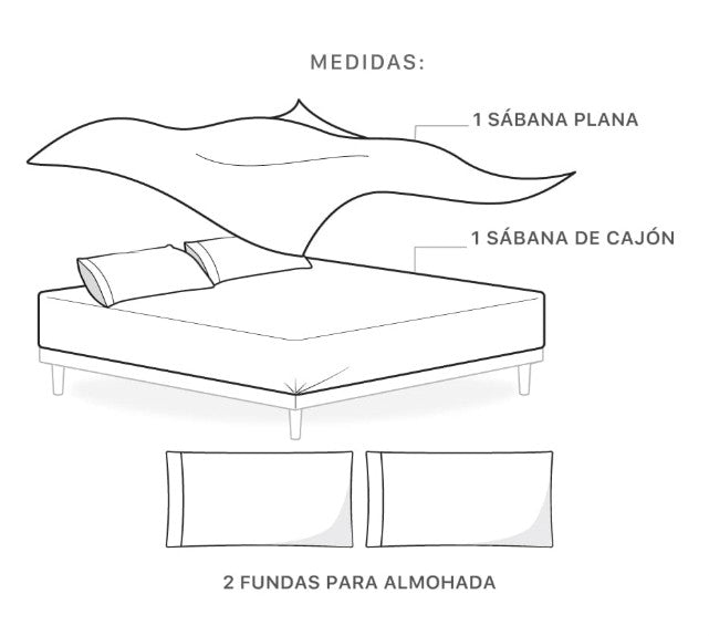 Sabana microfibra blanco esquimal