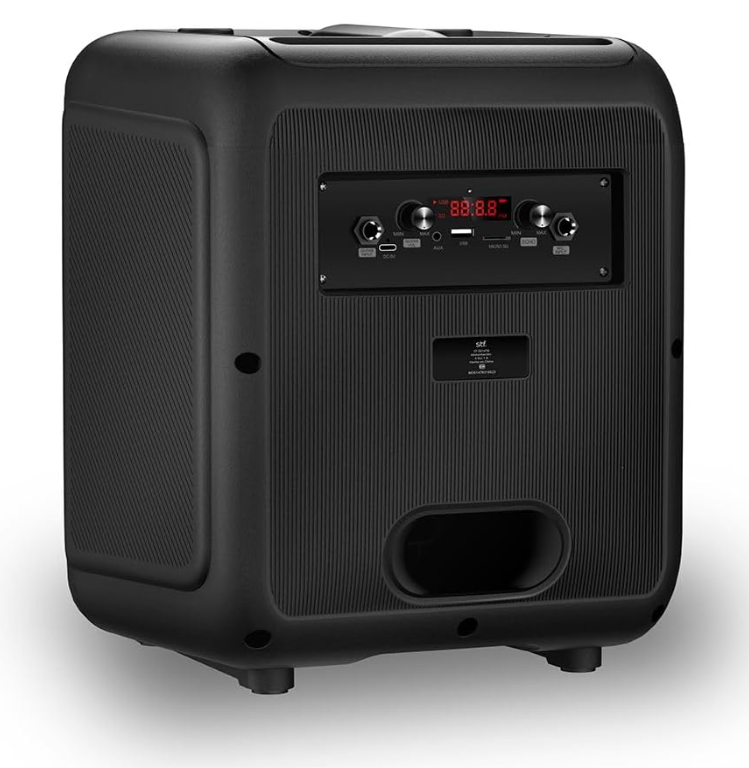 Power Block: Bocina portátil 8" inalámbrica con luz RGB