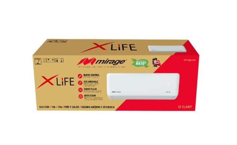 Aire Acondicionado Minisplit Xlife Frío-Calor On/Off 12000 BTU´S 115V Mirage MK
