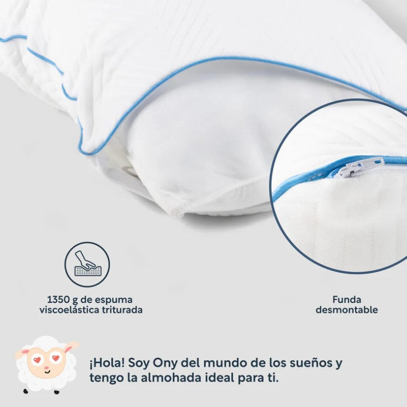 Set De 3 PiezasColchón Matrimonial Memory Foam + Almohadas Espuma