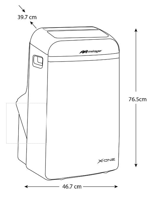 Aire acondicionado X-one portátil frío y calor Mirage MK