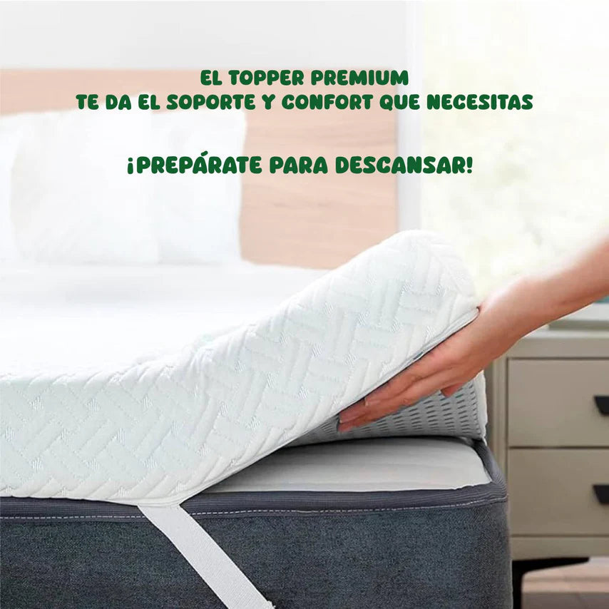 Colchoneta Cubre Colchon King Size Memory Foam Colordream