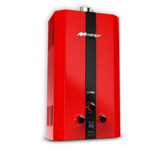 Calentador de Agua Serie Flux 10L Gas Natural Color Rojo Mirage MK