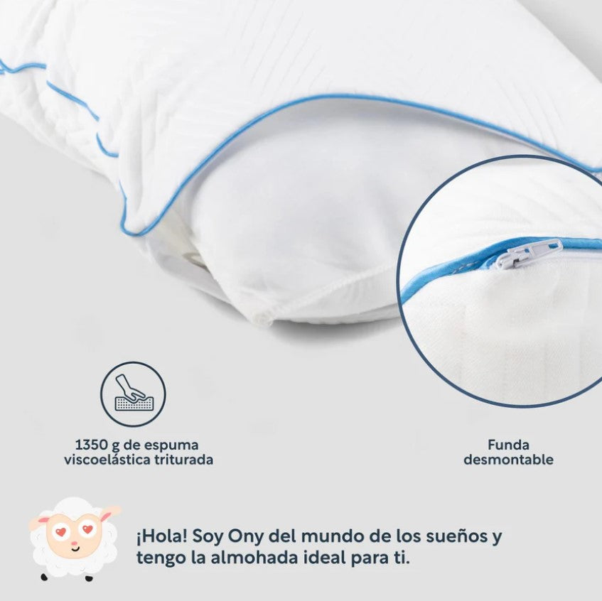 Set De 3Piezas Colchón Individual Memory Foam + Almohadas Espuma