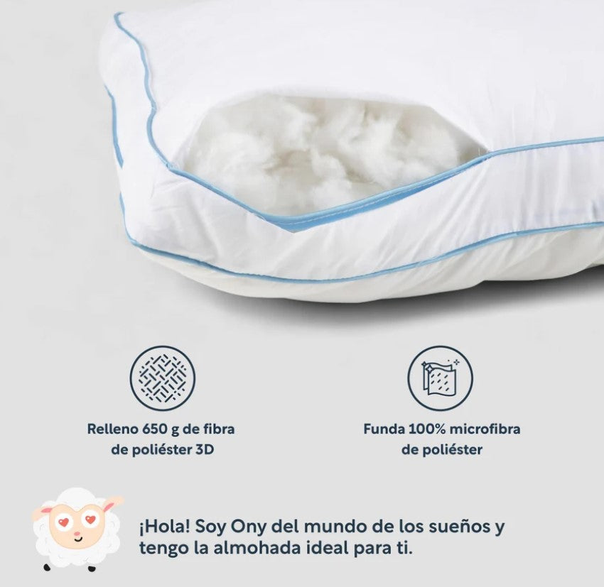 Set De 3 PiezasColchón Individual Memory Foam + Almohadas Poliéster
