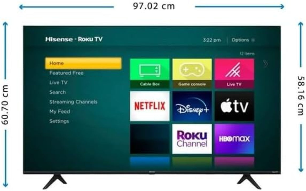 PANTALLA SMART TV 43″ HISENSE ROKU TV