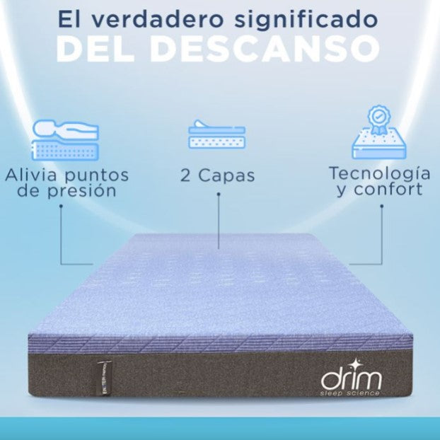 COMBO Colchón King Size EIN2TEIN Memory Foam + Dos Almohadas Cervical VISCO
