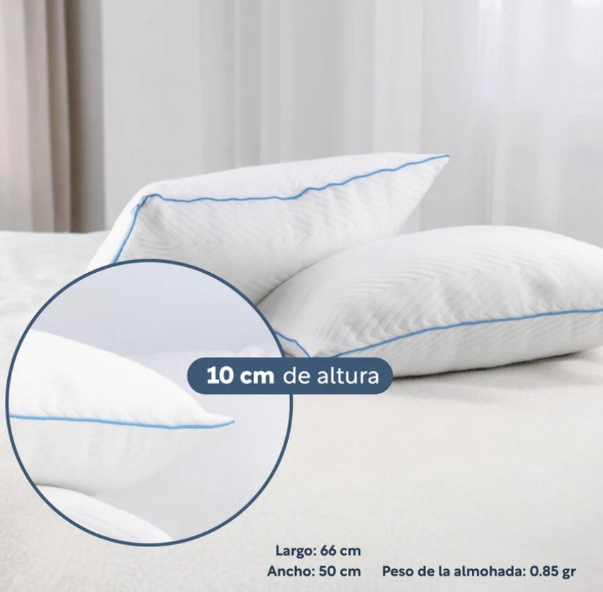 Set De 3Piezas Colchón Individual Memory Foam + Almohadas Espuma