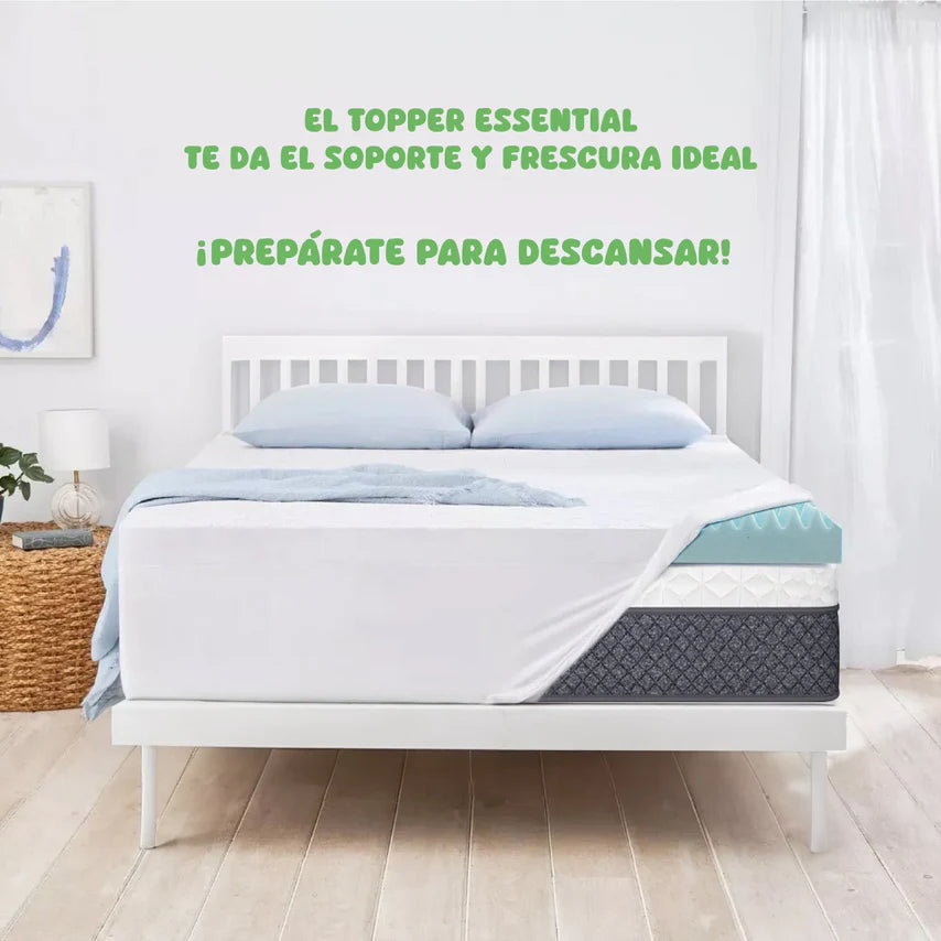 Colchoneta Matrimonial Espuma Alta Densidad Hipoalergenica Colordream