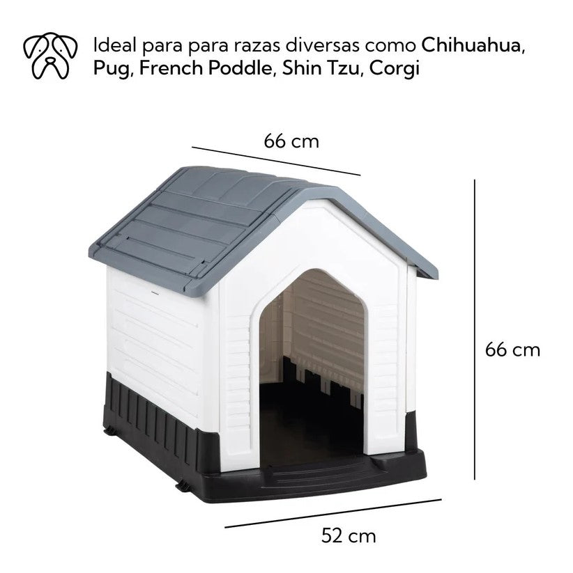 Casa Para Perro Raza Mediana 66 x 52 x 66 cm Térmica Plástico ALEBRIPETS