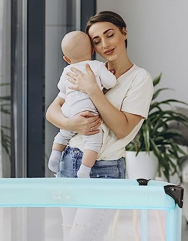 Cuna Portátil y Plegable para Recién Nacidos - Azul