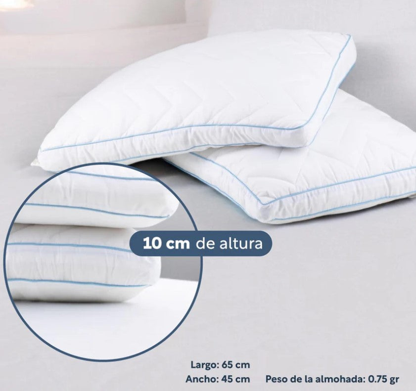 Set De 3 PiezasColchón Individual Memory Foam + Almohadas Poliéster