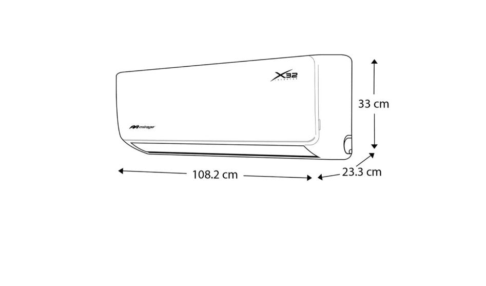 Aire Acondicionado Mini Split Inverter X32 24000 BTU 230 V Mirage MK