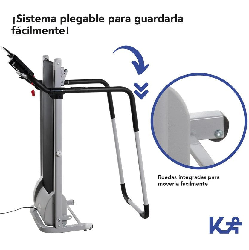 Caminadora Eléctrica Con Barandas De Seguridad Plegable 2 Hp