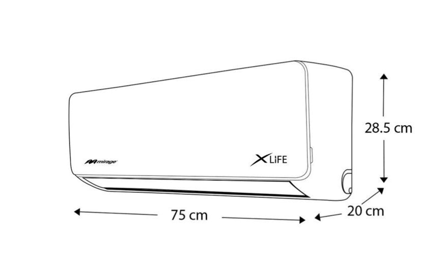 Aire Acondicionado Minisplit Xlife Frío-Calor On/Off 12000 BTU´S 115V Mirage MK