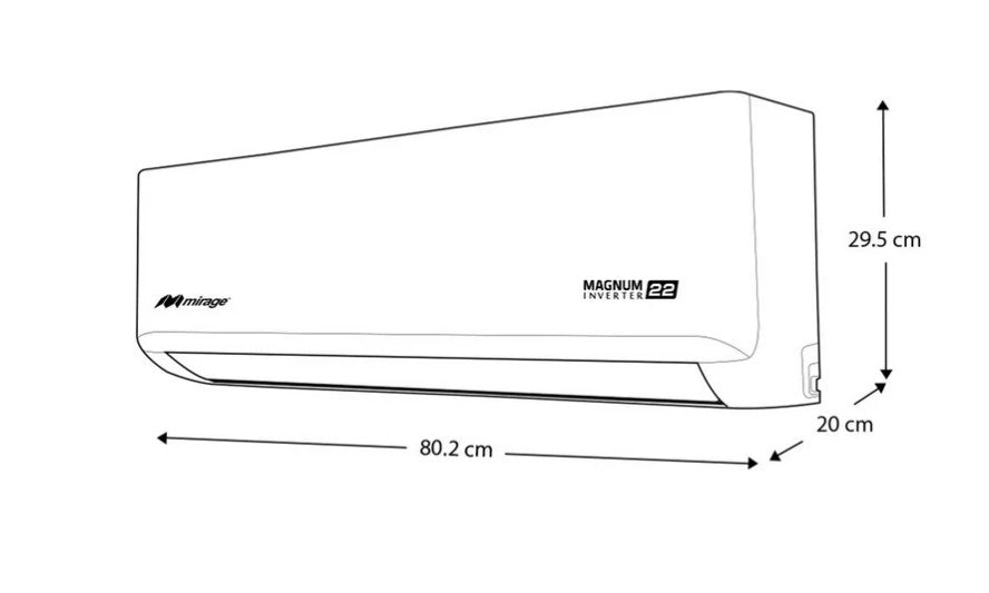 Aire Acondicionado Minisplit Magnum Inverter 22 Calor/Frio 12000 BTU´S 115V Mirage MK