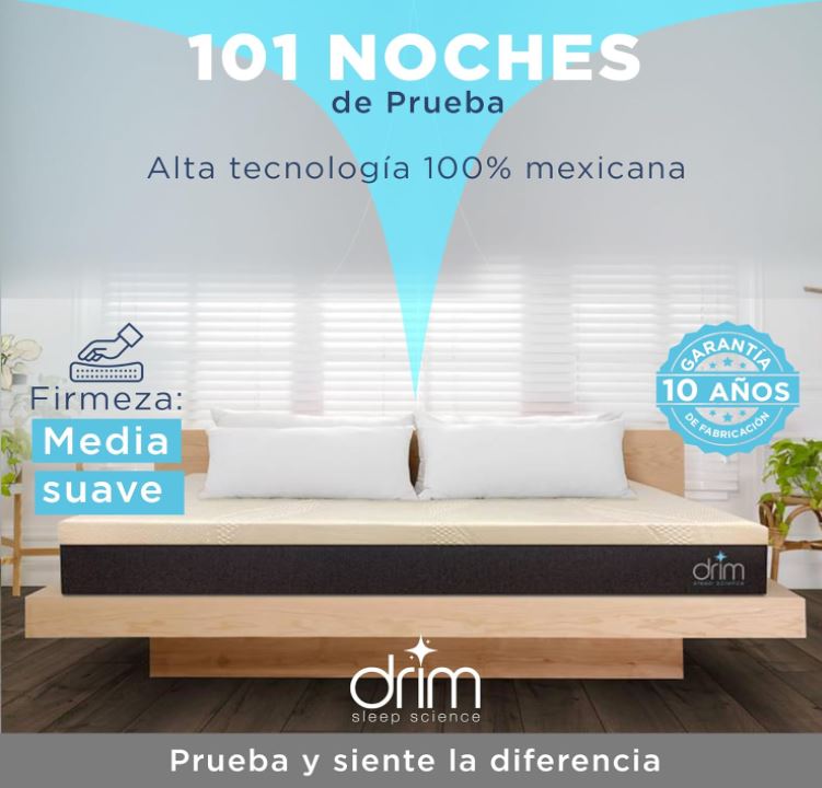 Colchón Matrimonial DRIM Memory Foam Tecnología de Descanso Con Edredón Deluxe Esquimal