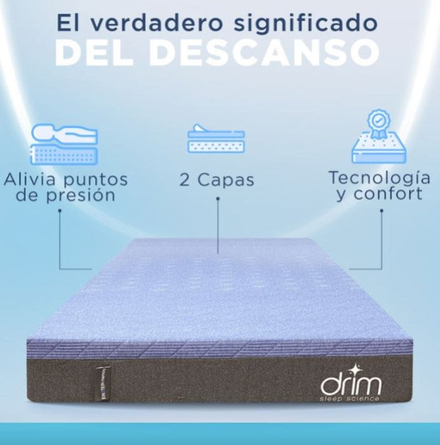 COMBO Colchón Matrimonial Memory Foam + Almohada Cervical Memory