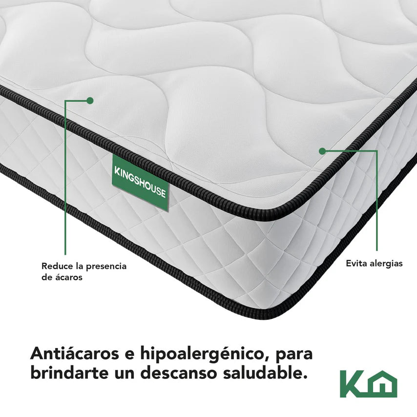 Colchón Matrimonial En Caja De Alto Memory Foam Espuma Kinghouse