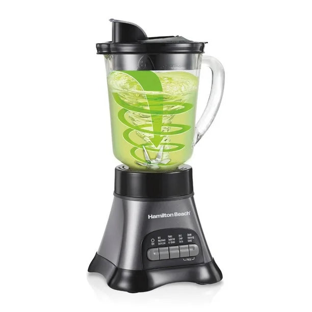 Licuadora Hamilton Beach, 3 en 1, 1.2 Litros, 700W, 5 Velocidades, Negro/Gris