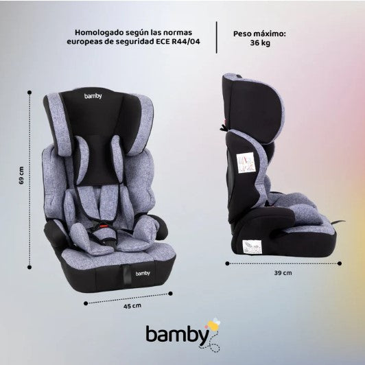 Autoasiento De Seguridad Para Bebe de 9 Meses Para Automovil BAMBY