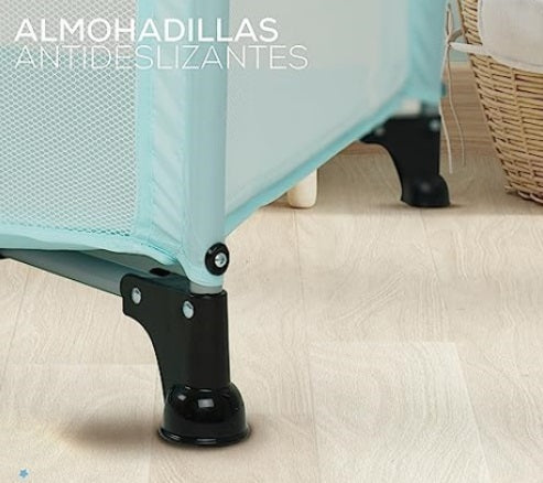 Cuna Portátil y Plegable para Recién Nacidos - Azul