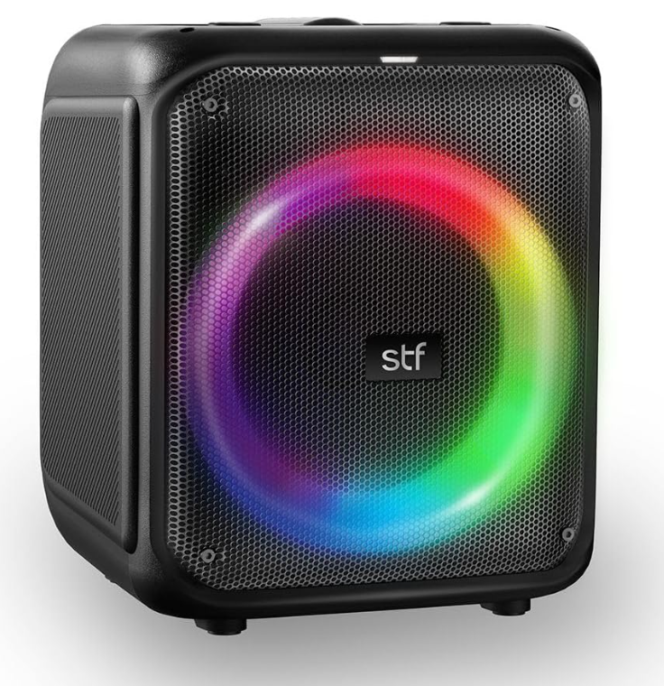Power Block: Bocina portátil 8" inalámbrica con luz RGB
