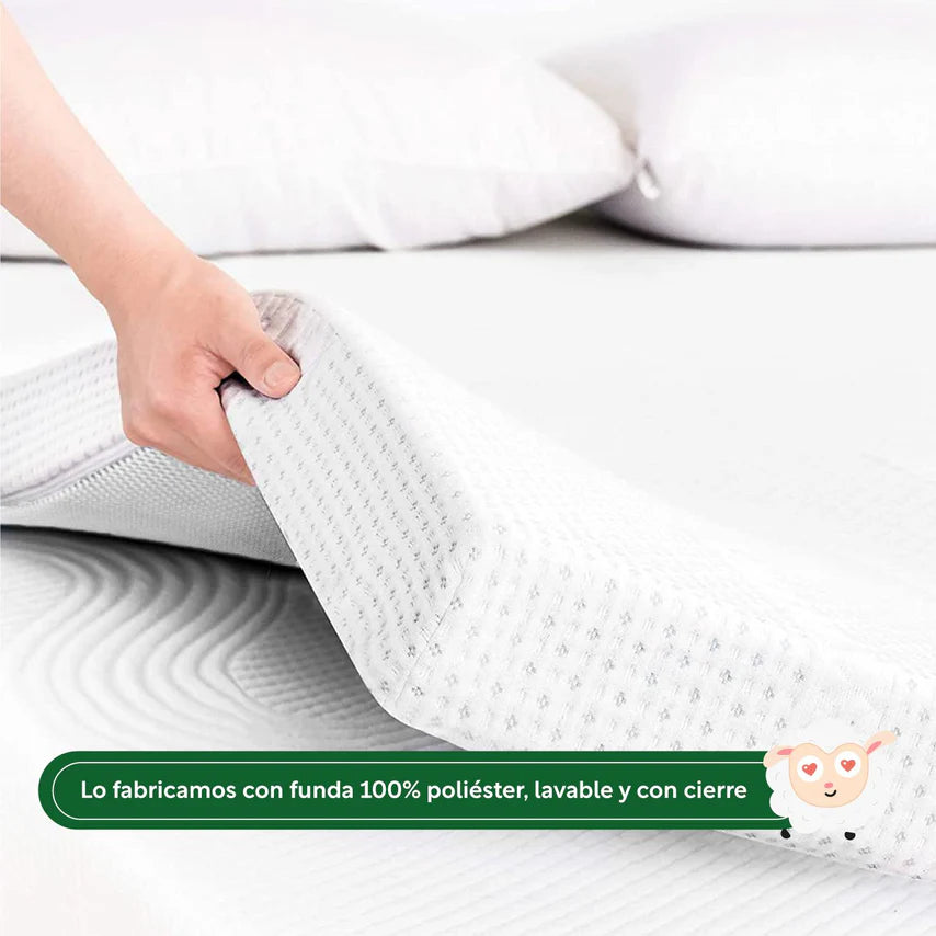 Colchoneta Cubre Colchon King Size Memory Foam Colordream