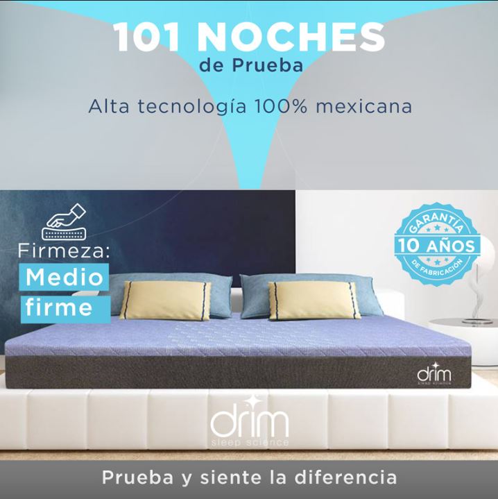 Colchón Matrimonial Memory Foam en Caja Ergonómico con Tecnologia de Descanso