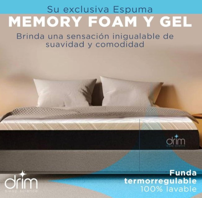 COMBO Colchón King Size Memory GEL + Almohada Cervical Memory