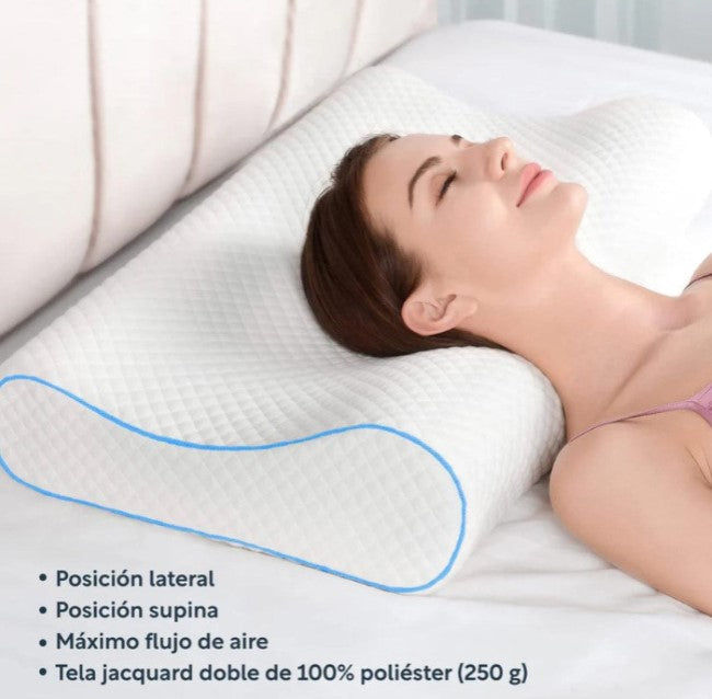 Set De Colchón Matrimonial En Caja De Alto Memory Foam Espuma Kinghouse + Almohadas Ortopédicas Cervical Memory Foam Viscoelástica Suave
