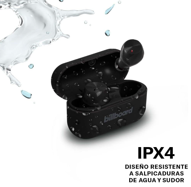Audífonos Inalámbricos Billboard Soul track | Resistentes al agua IPX4 Negro