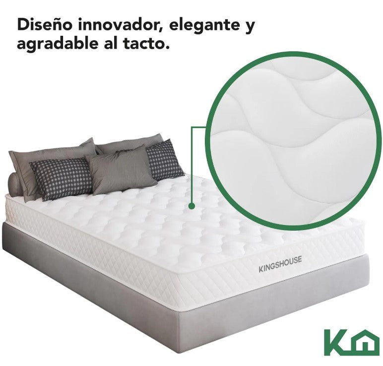 Colchon Individual alta densidad hipoalergénico antiacaros KingsHouse