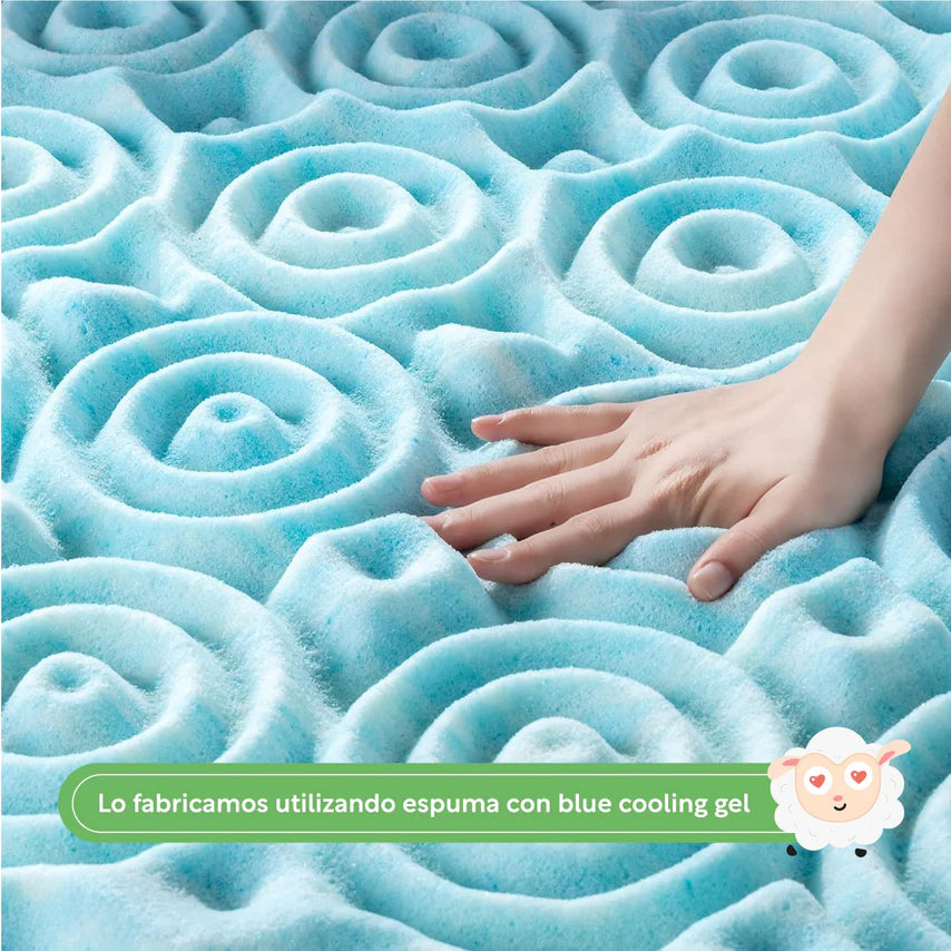 Colchoneta Matrimonial Espuma Alta Densidad Hipoalergenica Colordream
