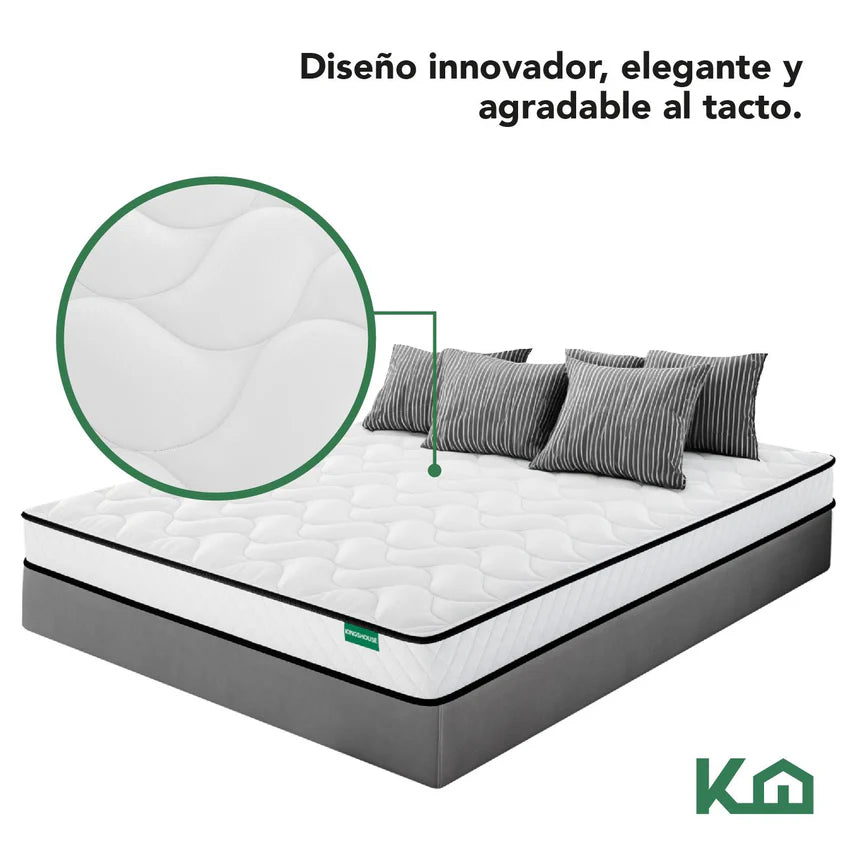Colchón Matrimonial En Caja De Alto Memory Foam Espuma Kinghouse