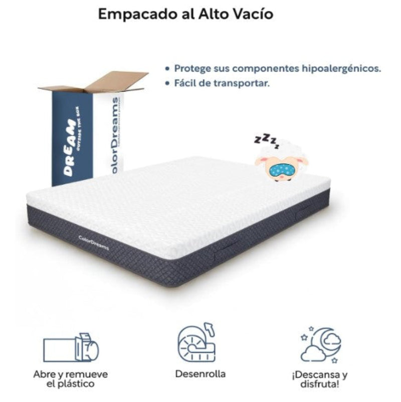 Colchón King Size Memory Foam Colordreams