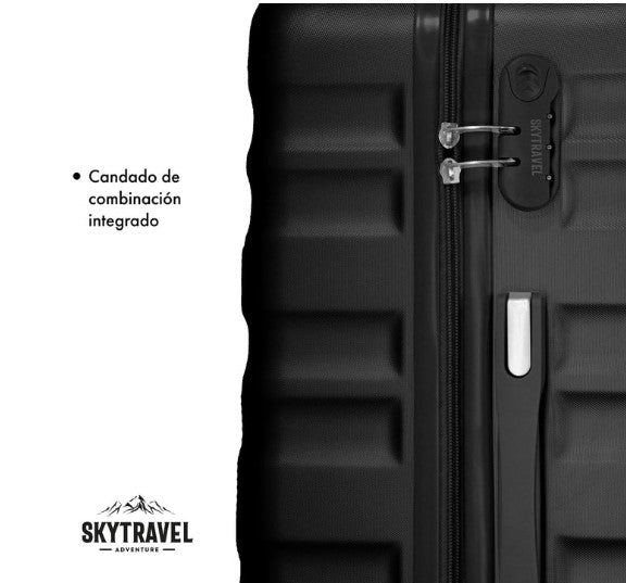 Set De 6 Maletas De Viaje Abs Con Candado Antirrobo 4 Ruedas 360 SKYTRAVEL