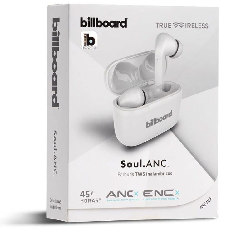 Audífonos Inalámbricos True Wireless | Billboard Soul anc/enc | Cancelacion de ruido Gris