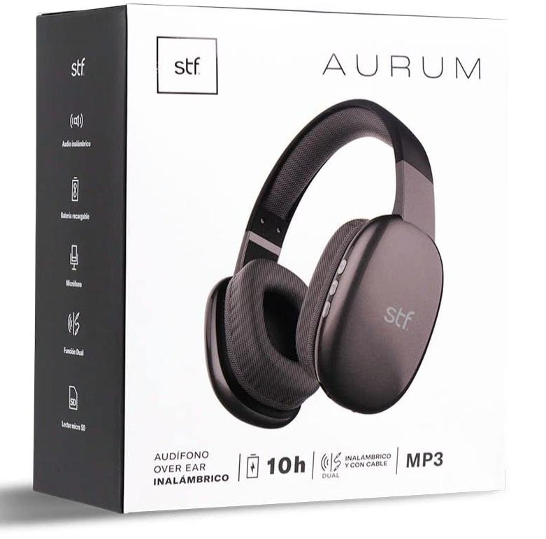 Audífonos Inalámbricos On-ear | Aurum | Función dual, MicroSD Negro