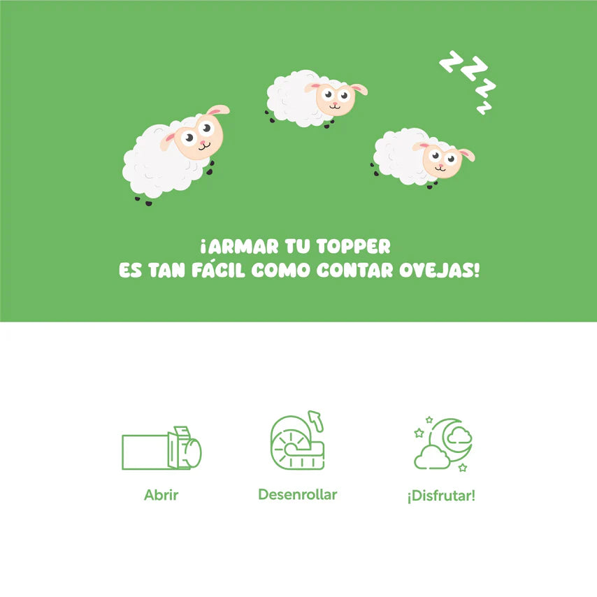 Colchoneta Matrimonial Espuma Alta Densidad Hipoalergenica Colordream