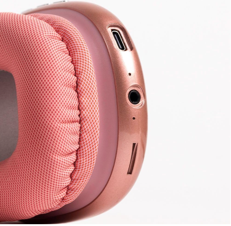 Audífonos Inalámbricos On-ear | Aurum | Función dual, MicroSD Rosa