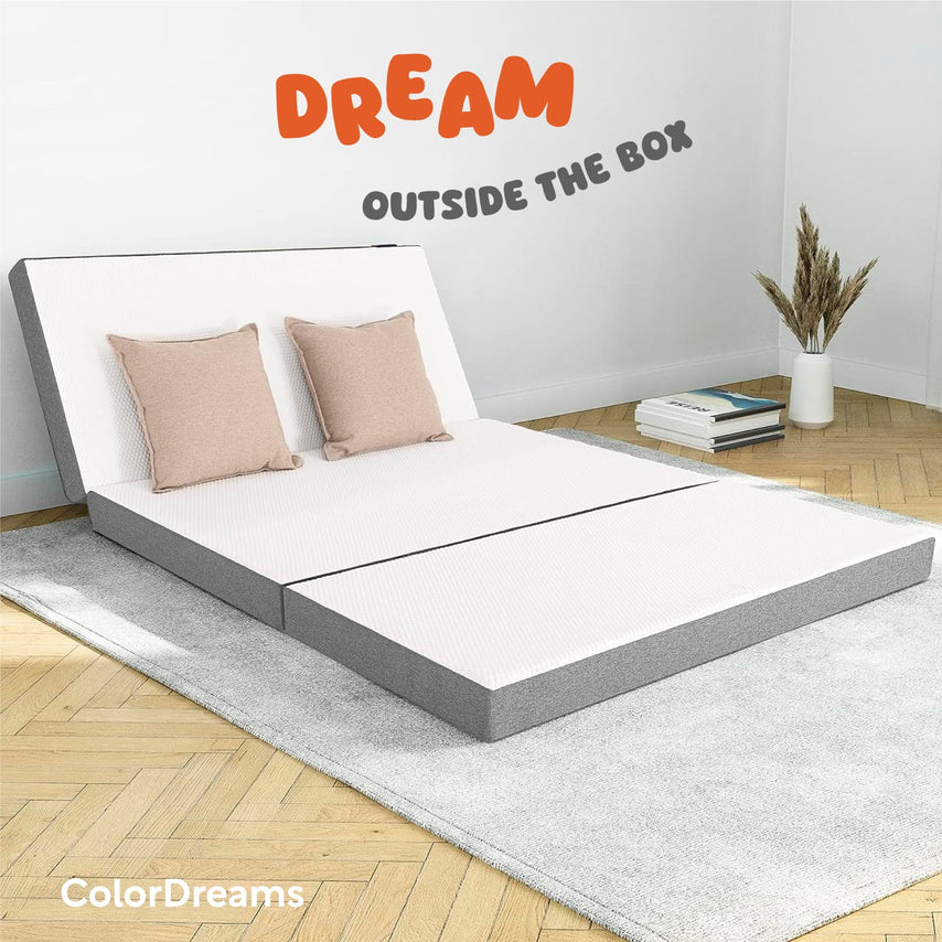 Colchón Matrimonial 135 cm Colchoneta Plegable Con Maleta Colordream