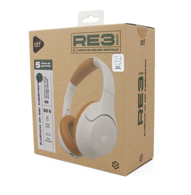 Audífonos inalámbricos On ear | STF RE3 ECO | 50 hrs de uso